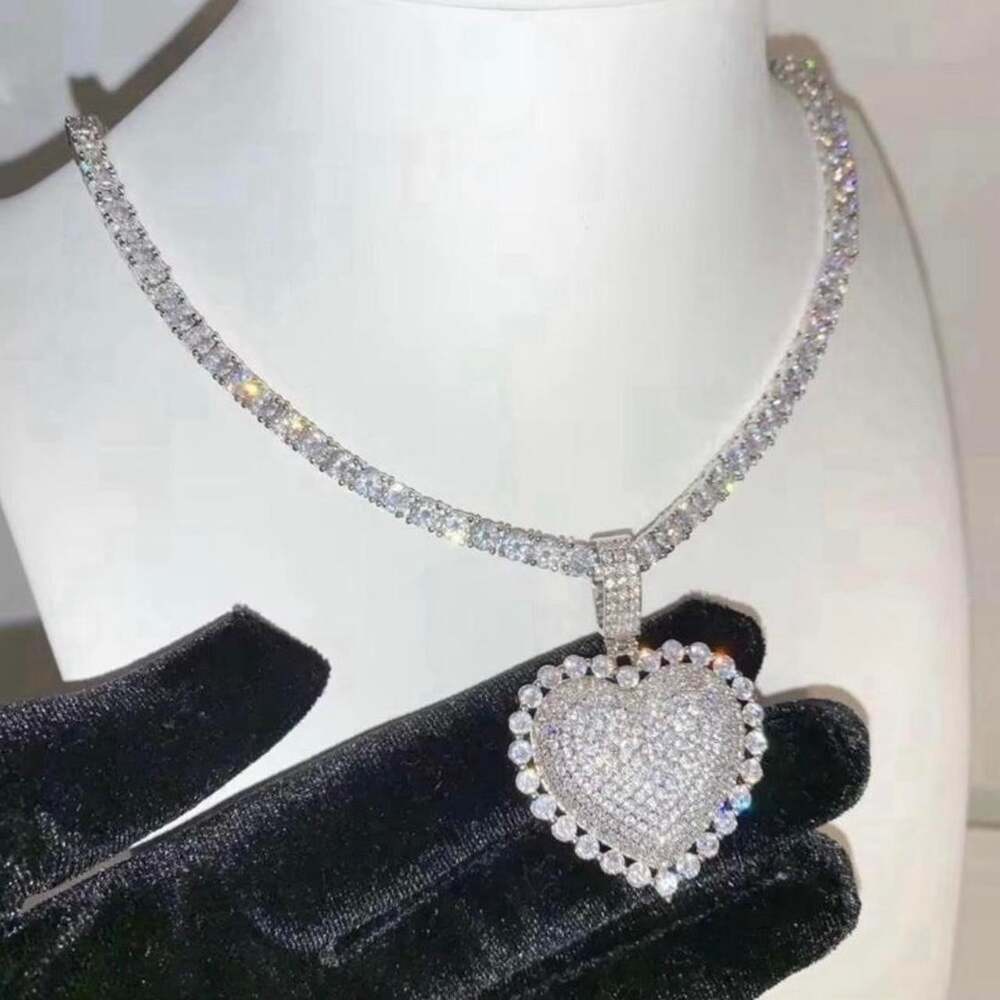 Tennis Heart Shaped necklace 16inch